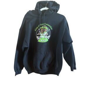 Gildan Sea Cucumber Graphic Large Men's Hoodie Sweatshirt Big Back Graphic